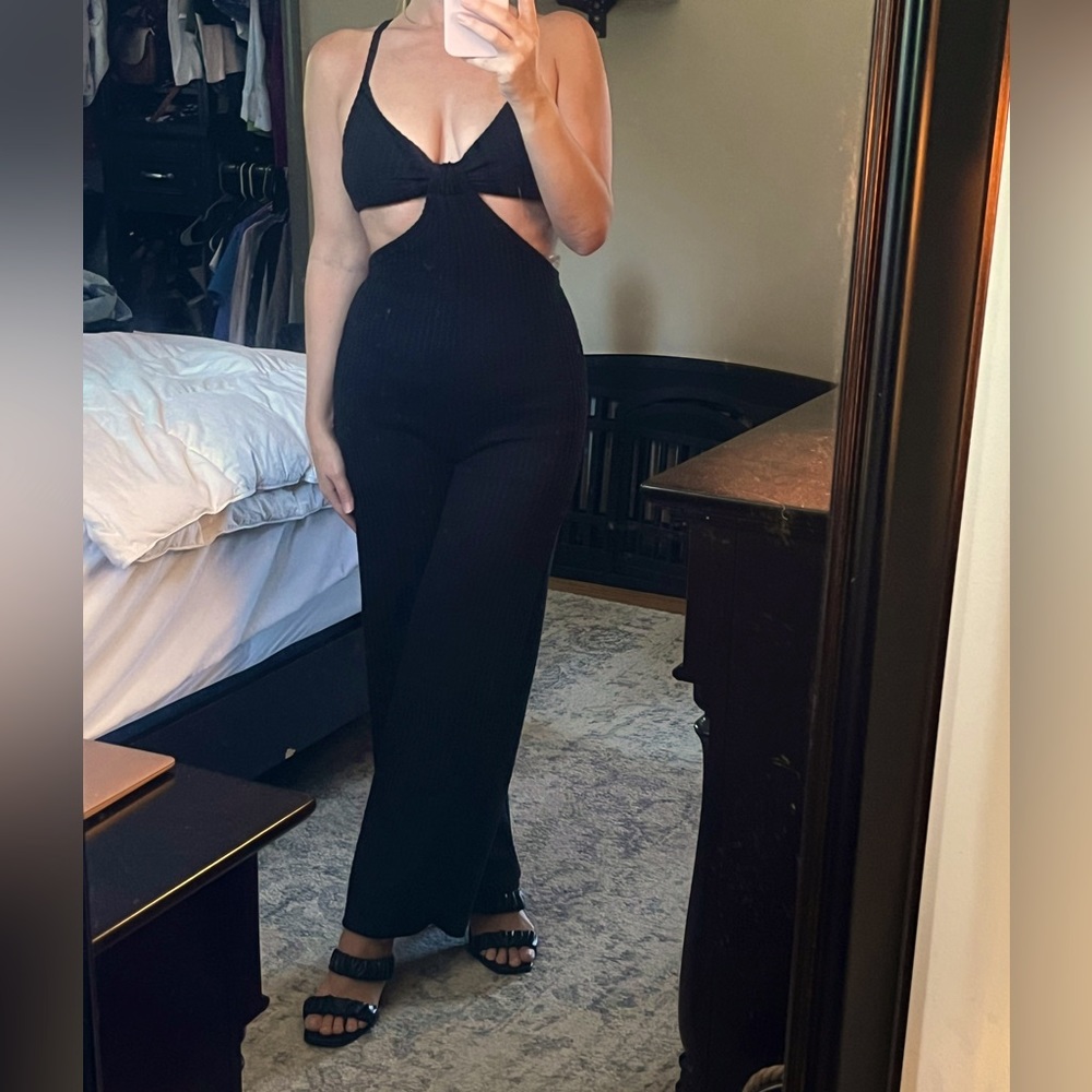 Vici cut-out wide leg jumpsuit